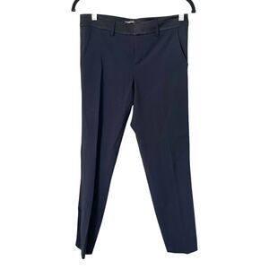 VINCE Wool Tuxedo Style Straight Leg Trouser Navy Sz 2‎